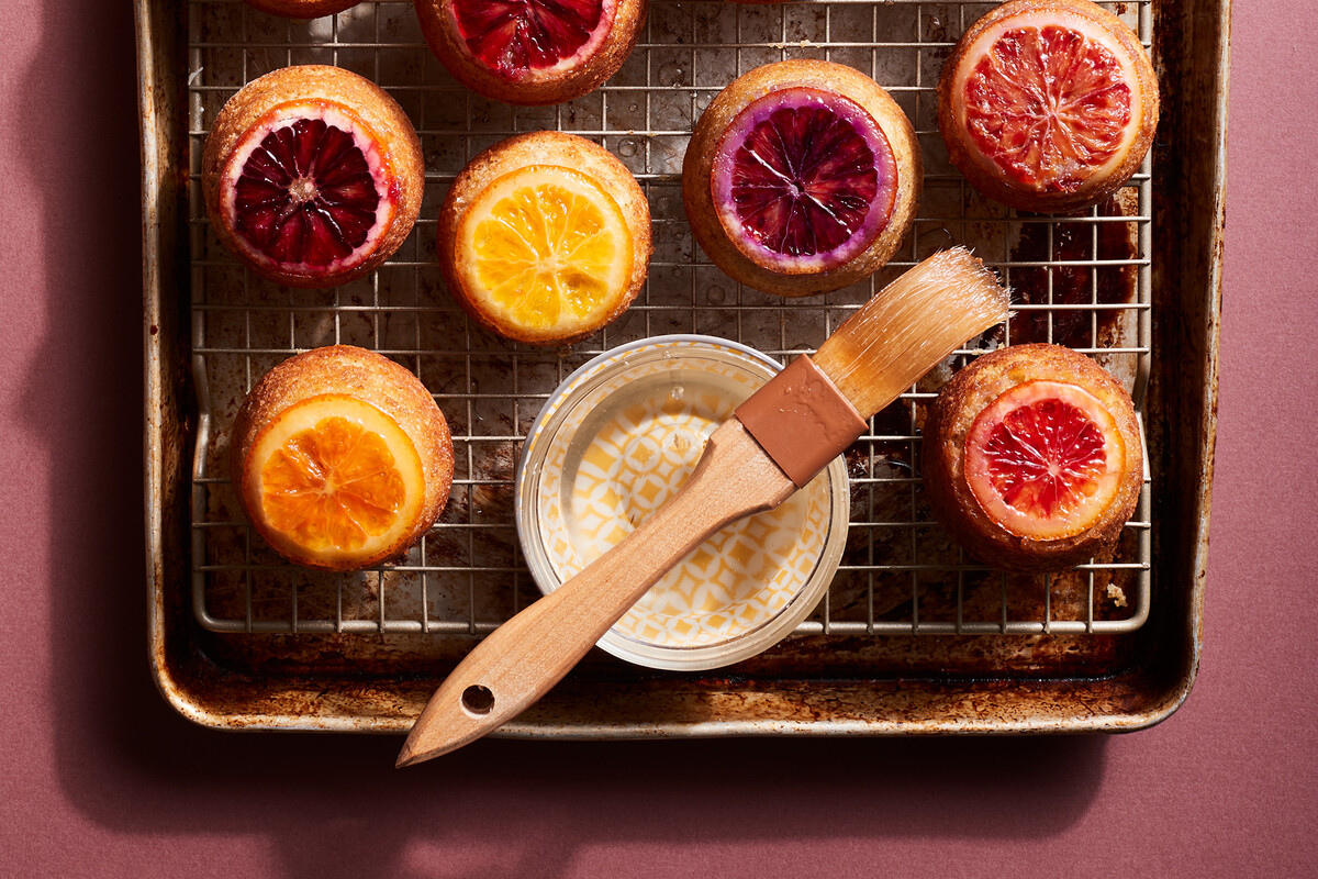 Mini Citrus Rosemary Upside-Down Cakes
