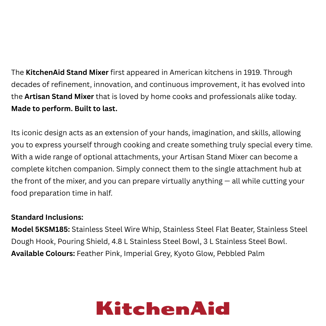 Artisan 4.8L Tilt-Head Stand Mixer - Kyoto Glow